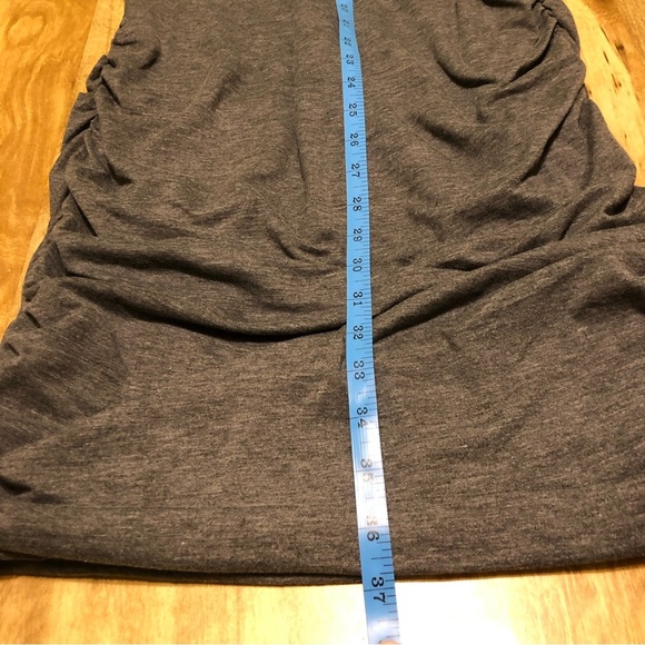 ATHLETA Womens Medium Heathered Grey Sleeveless Ruched Side Dress Built-in Bra - Picture 6 of 10